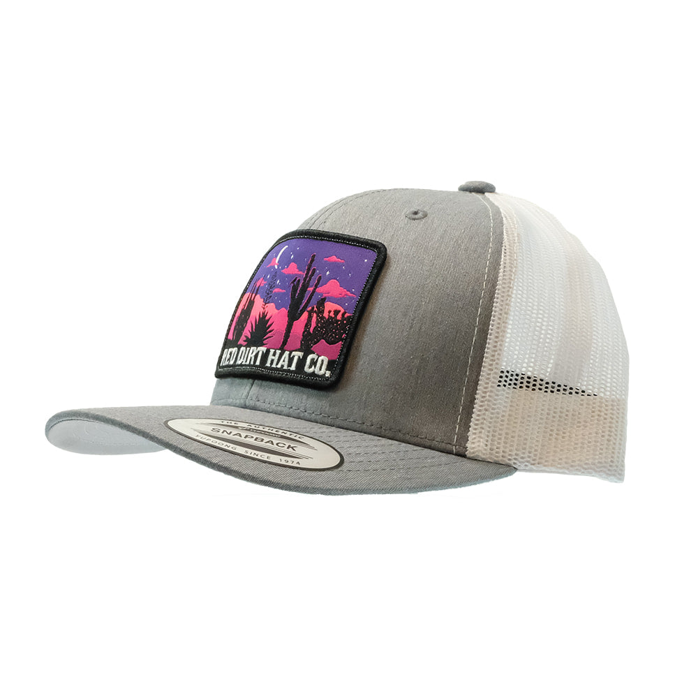 Red Dirt Hat Company Hats Red Dirt Hat Company Nightfall White and Heather Grey Cap