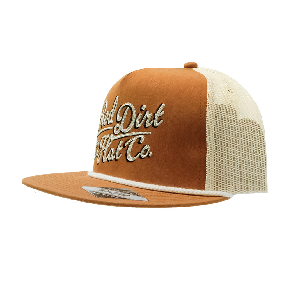 Red Dirt Hat Company Hats Red Dirt Hat Company Orange and Putty Sienna with Putty Rope Cap