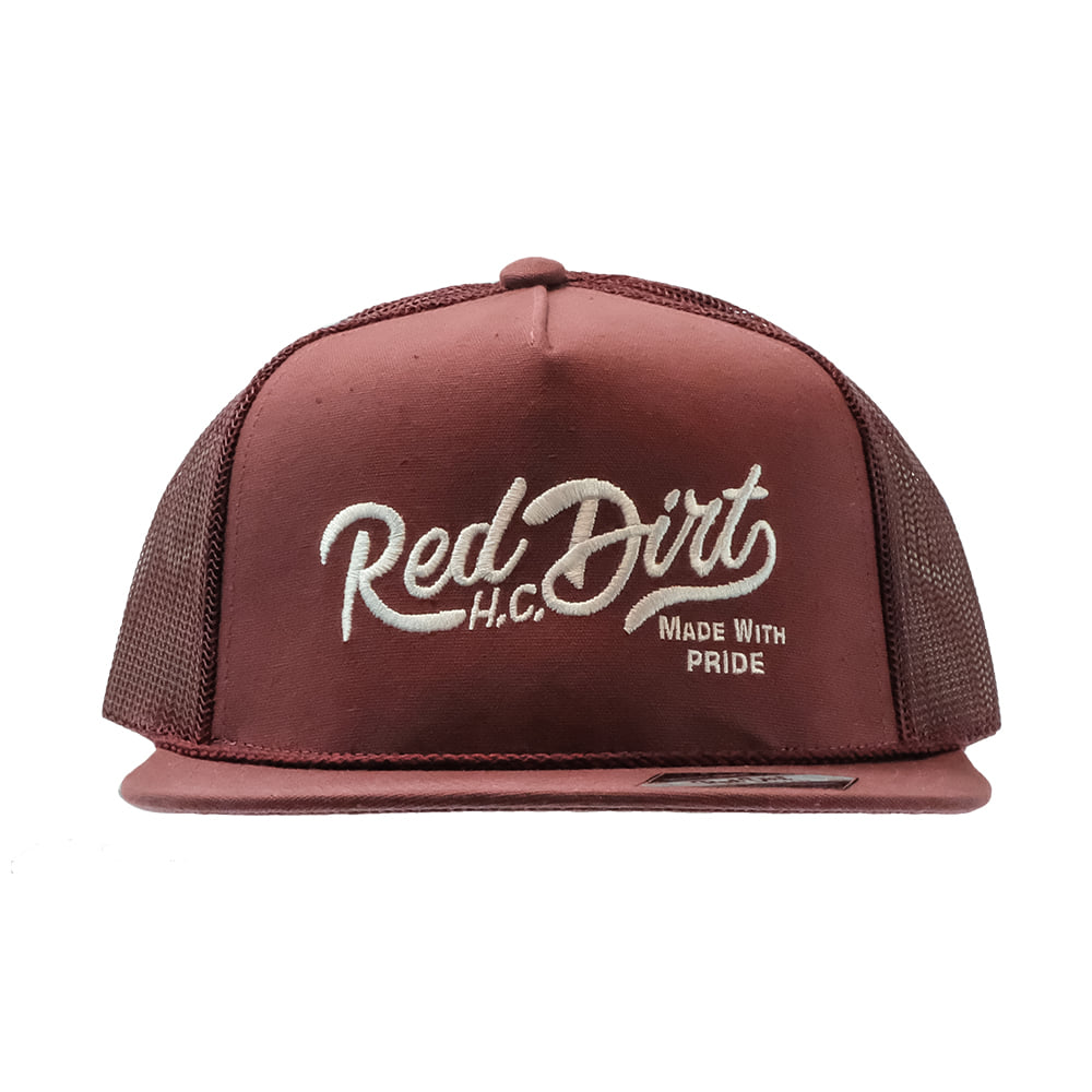 Red Dirt Hat Company Hats Red Dirt Hat Company Over the Top Maroon With Maroon Rope Cap