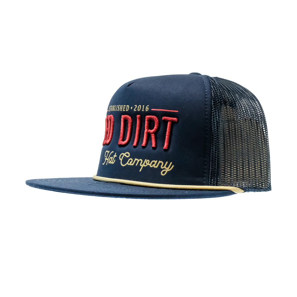 Red Dirt Hat Company Hats Red Dirt Hat Company Papa Navy with Gold Rope Cap