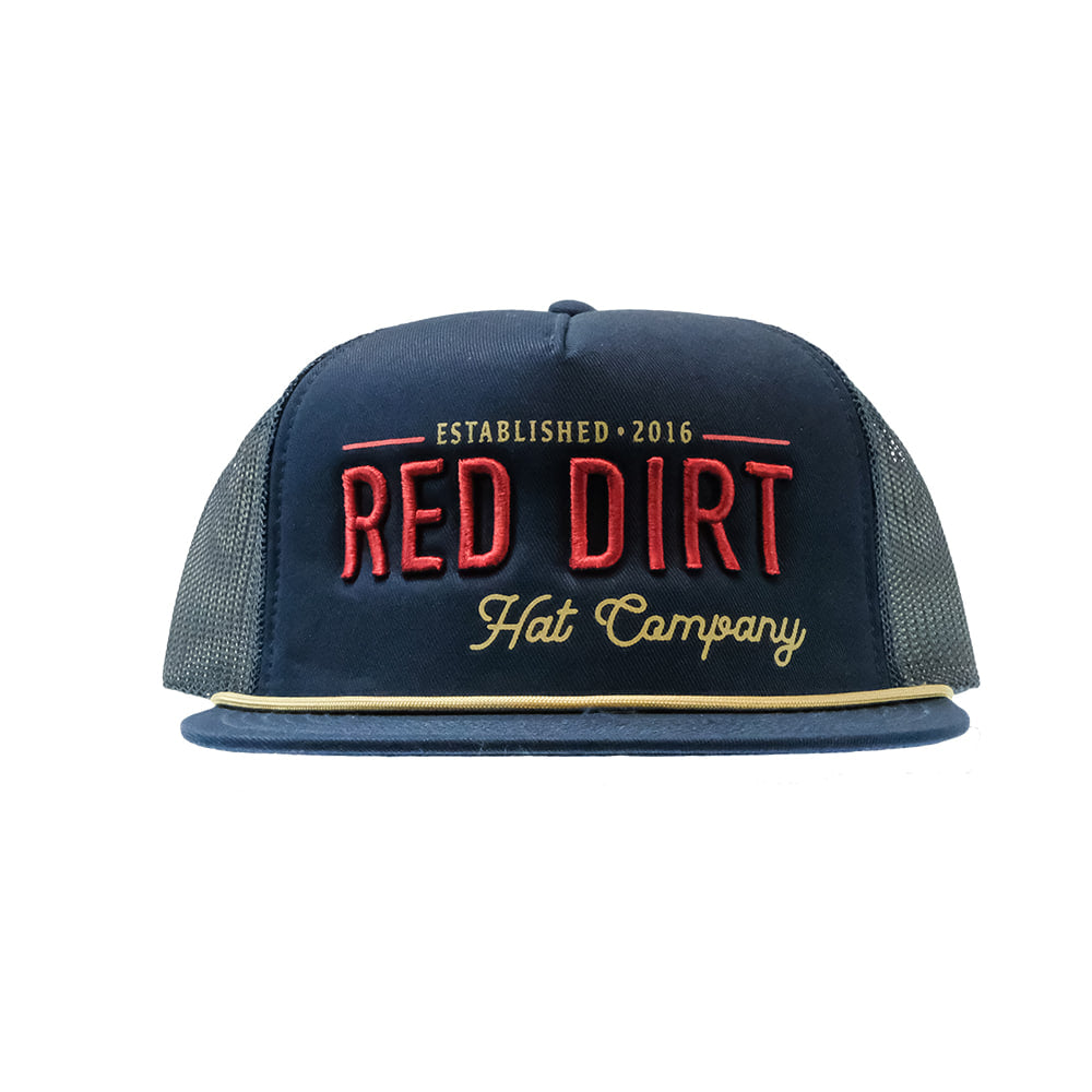 Red Dirt Hat Company Hats Red Dirt Hat Company Papa Navy with Gold Rope Cap
