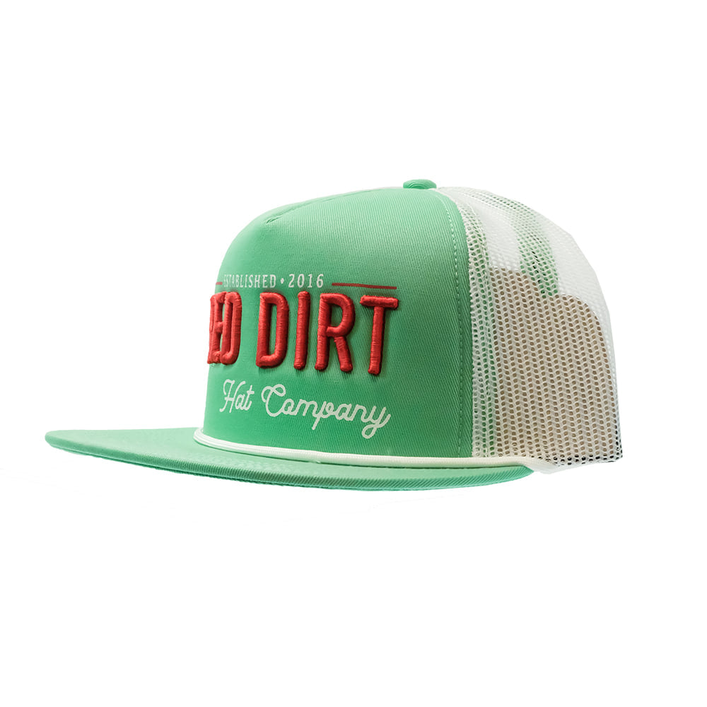 Red Dirt Hat Company Hats Red Dirt Hat Company Teal And White Flat bill Cap