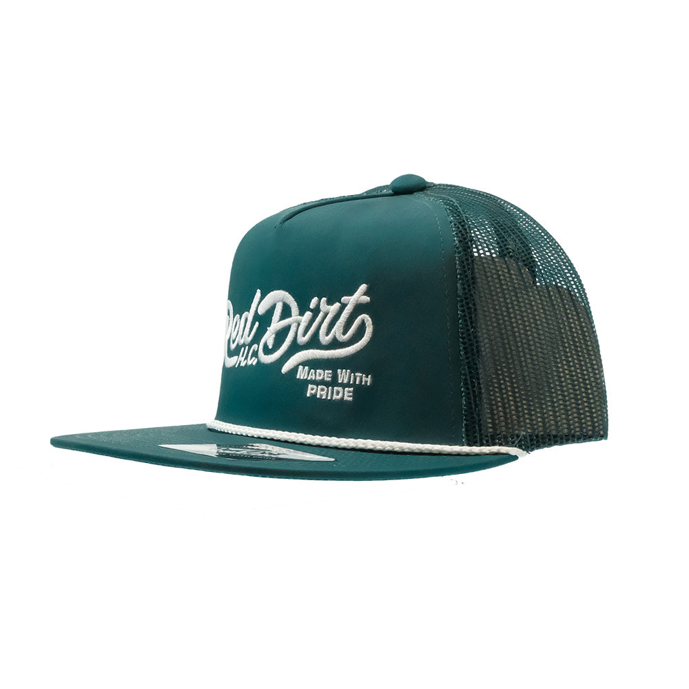 Red Dirt Hat Company Hats Red Dirt Hat Company Teal with White Rope Over The Top Cap