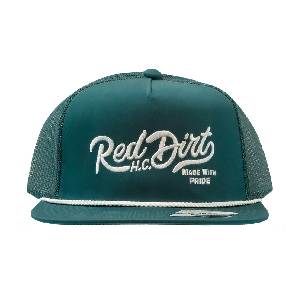 Red Dirt Hat Company Hats Red Dirt Hat Company Teal with White Rope Over The Top Cap