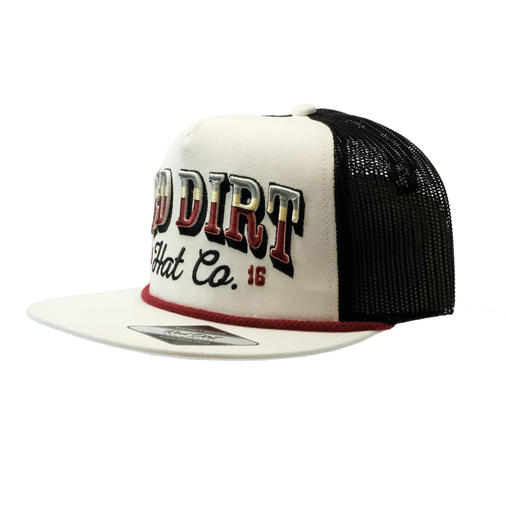 Red Dirt Hat Company Hats Red Dirt Hat Company White and Black Countrified Cap