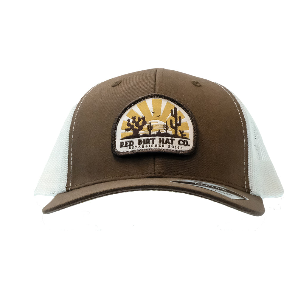 Red Dirt Hat Company Hats Red Dirt Hat Company Youth Brown and White Day Break Cap