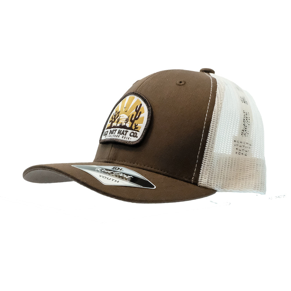 Red Dirt Hat Company Hats Red Dirt Hat Company Youth Brown and White Day Break Cap