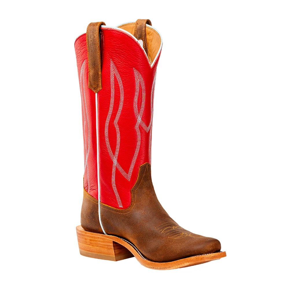 Rios Of Mercedes Footwear Rios of Mercedes Men's Red Shaft Tan Vamp Boots