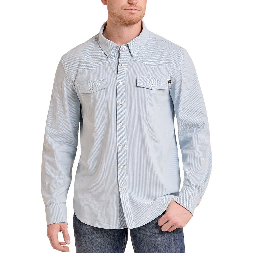 ROCK AND ROLL COWBOY 1000 LONG SLEEVE Mens Long SLeeve Snap Shirt