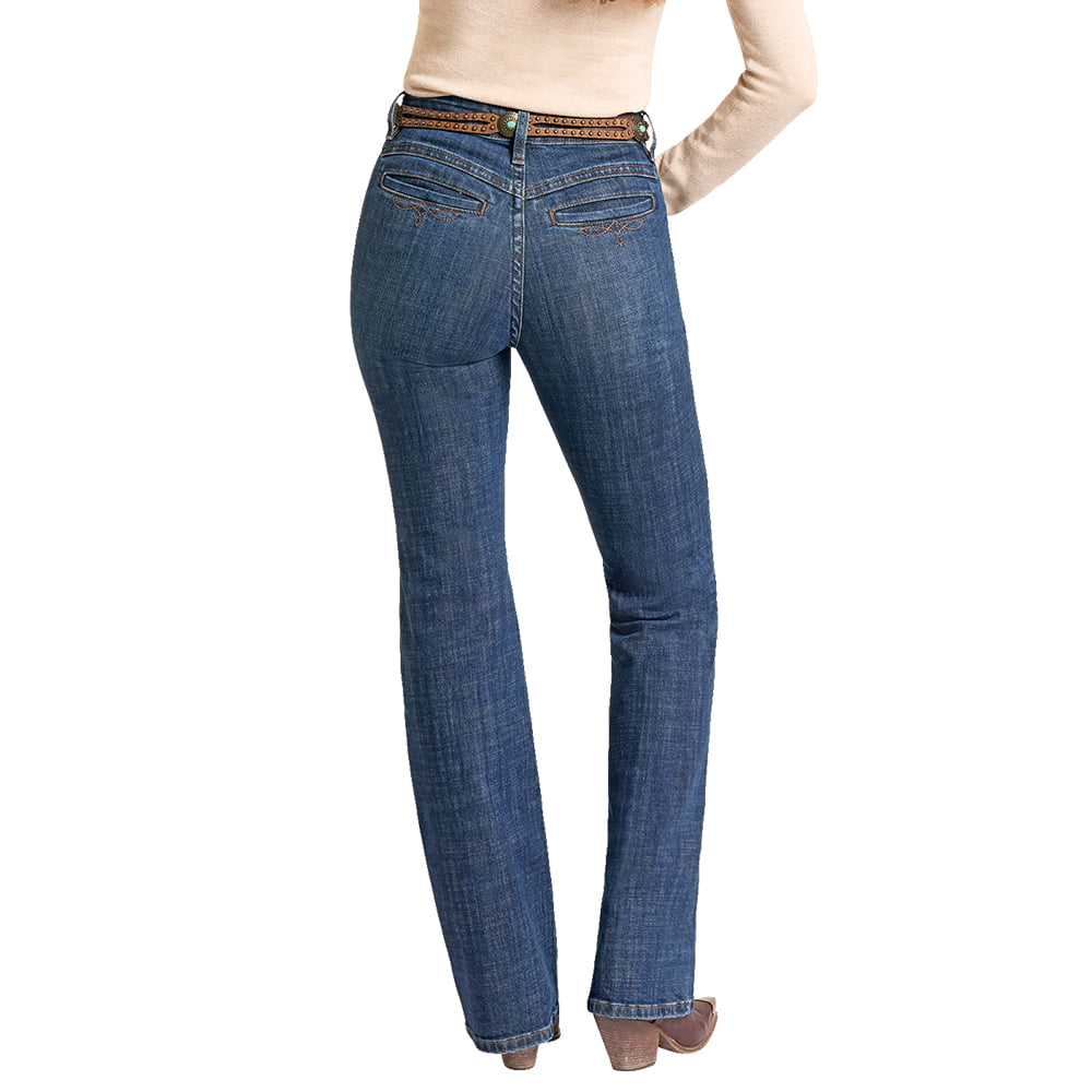 ROCK AND ROLL COWGIRL 200 WOMENS PANTS AND JEANS Stitched Welt Pocket High Rise Bootcut