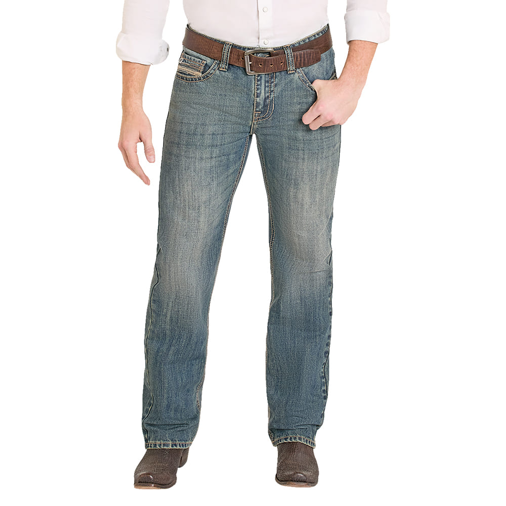 Rock & Roll Cowboy Apparel Rock and Roll Cowboy Pistol Stackable Boot Cut Men's Jeans