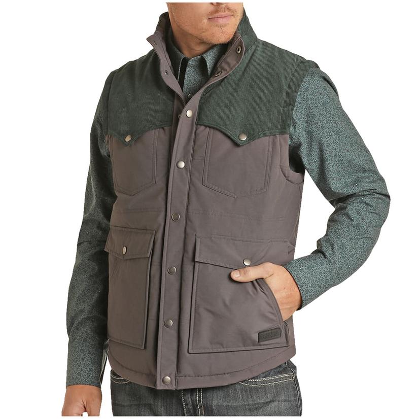 Rock & Roll Cowboy Apparel Rock and Roll Vintage Teal Western Men's Vest