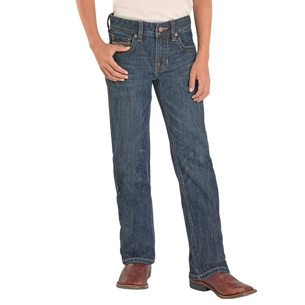 Rock & Roll Cowboy Apparel Rock & Roll Denim Boy's Embroidery Straight Bootcut Jean