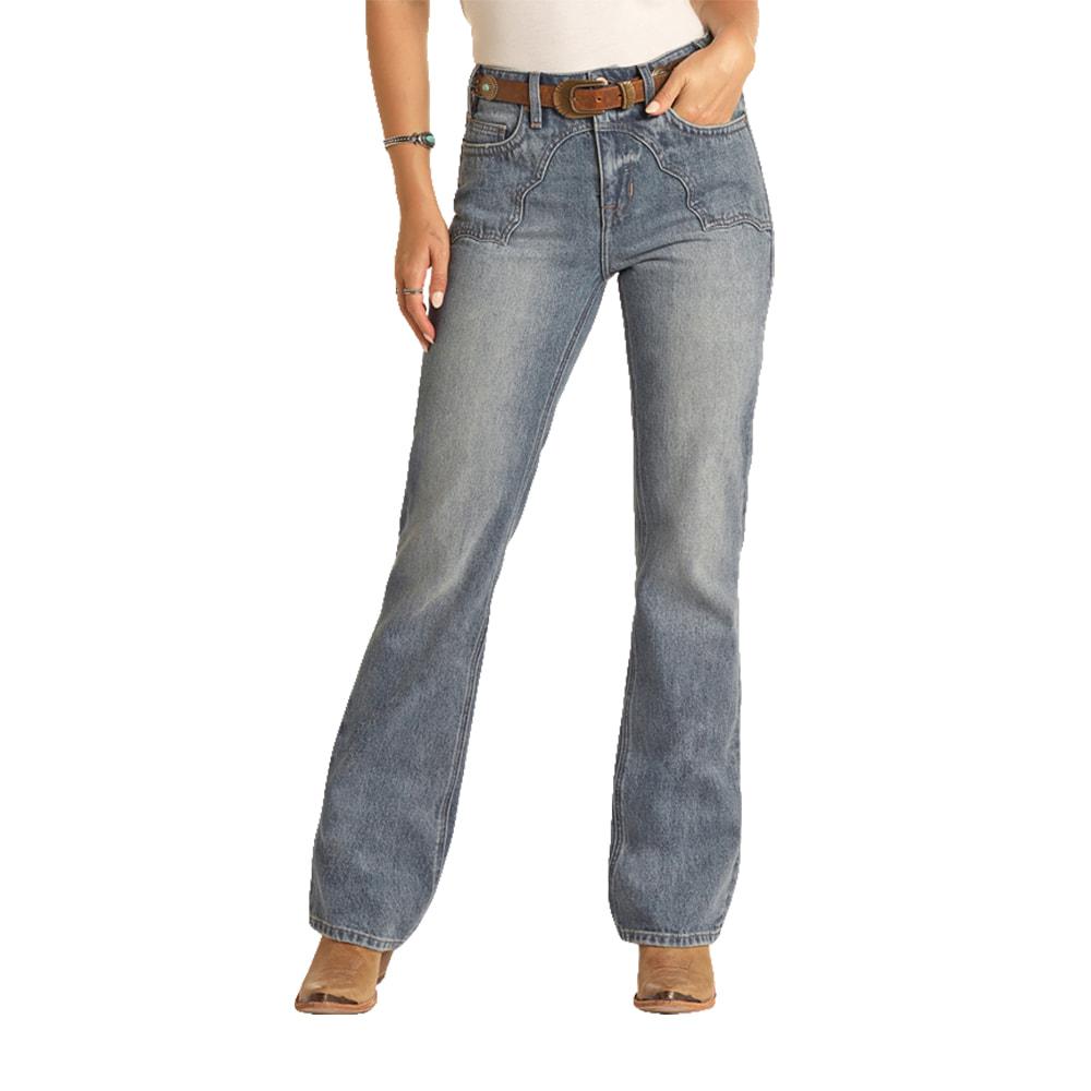 Rock & Roll Cowgirl Apparel Rock & Roll Cowgirl High Rise Women's Bootcut Jeans