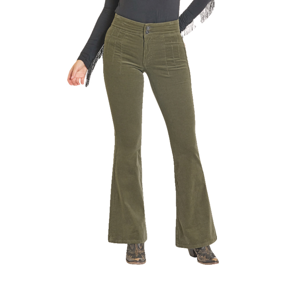 Rock & Roll Cowgirl Apparel Rock & Roll Women's Jade Corduroy Flare Jeans