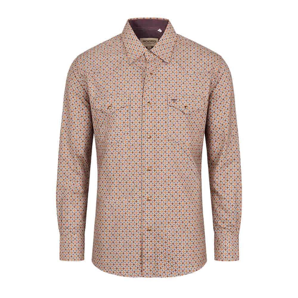 Rodeo Clothing Apparel Mens Short Sleeve Modal Print Shirt
