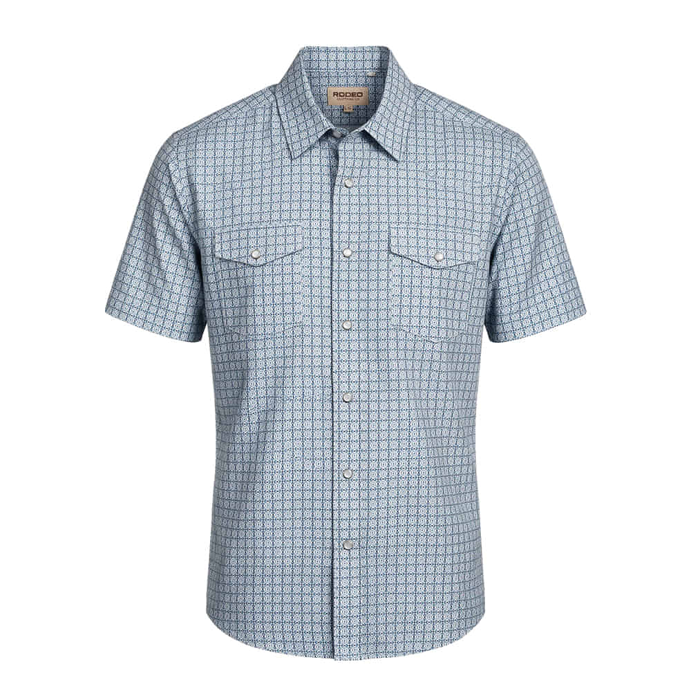 Rodeo Clothing Apparel Mens Sun Protection Short Sleeve Western Shirt