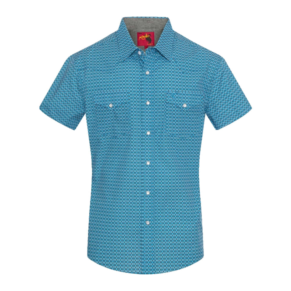 Rodeo Clothing Apparel Rodeo Clothing Men's Short Sleeve Pearl Snap Shirt