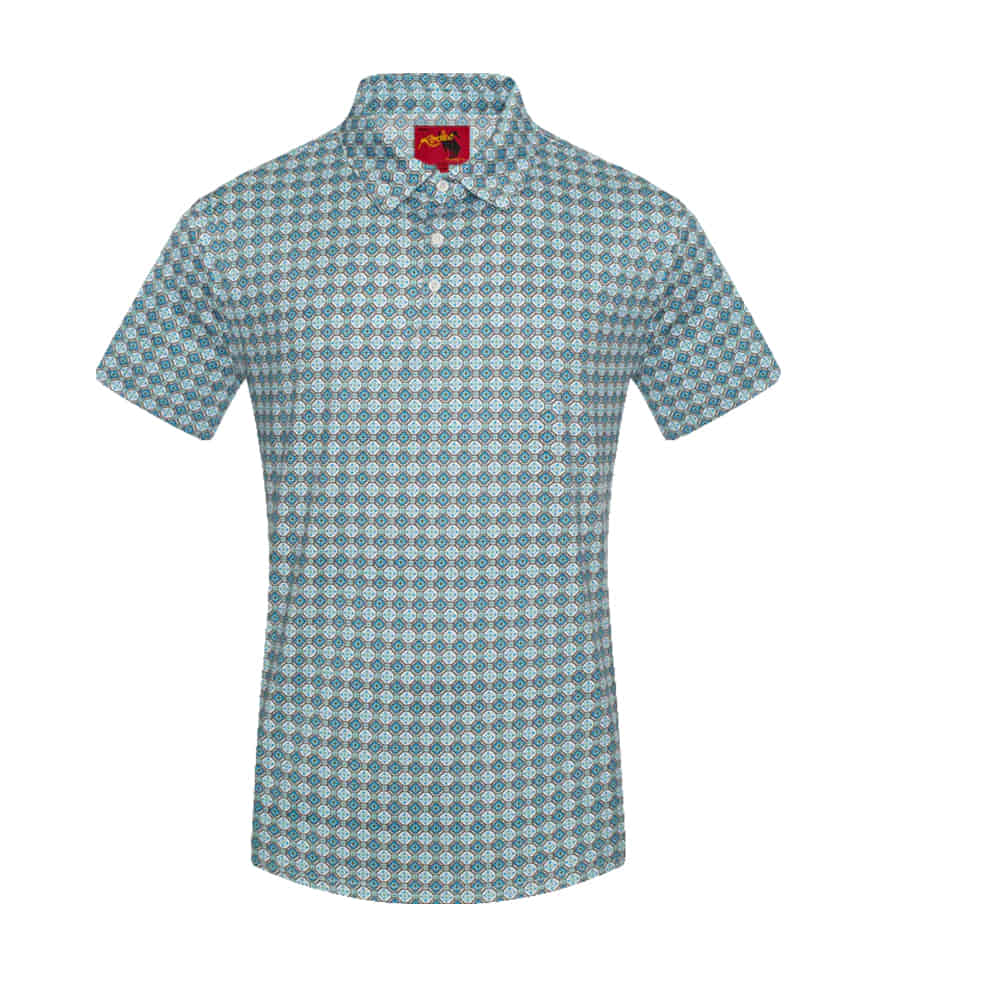 Rodeo Clothing Apparel Rodeo Clothing Men's Short Sleeve Printed Polo Shirt
