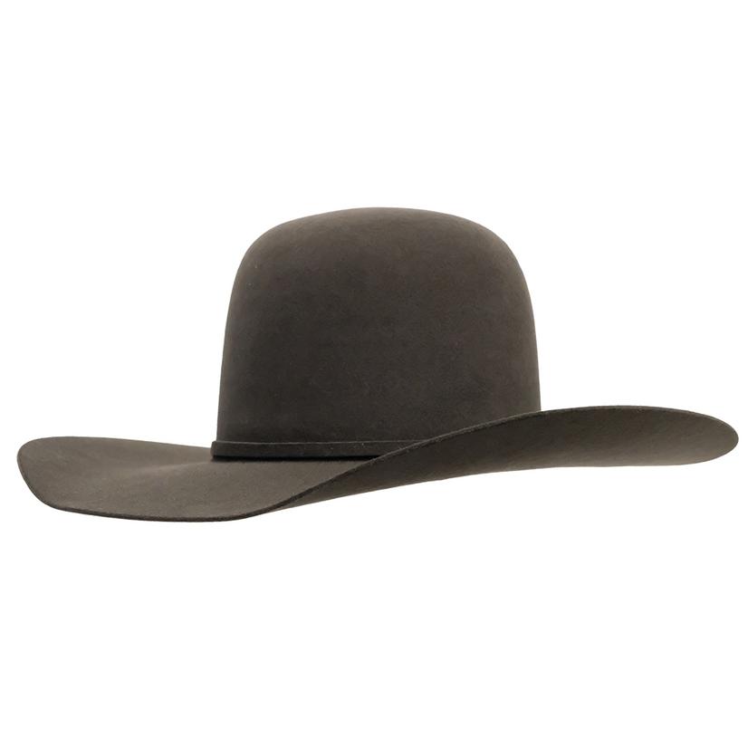 Rodeo King Hats 6 3/4 / Charcoal / Long Oval Rodeo King 5X Bullrider 4.25 Brim Open Crown Felt Hat - Black Charcoal Pecan