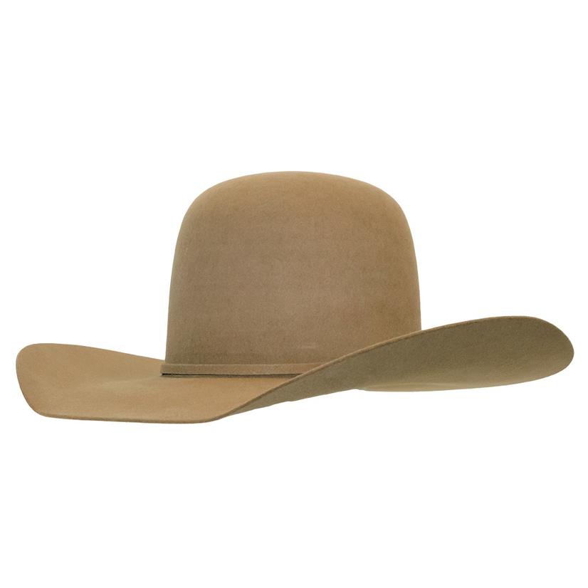 Rodeo King Hats 6 3/4 / Pecan / Long Oval Rodeo King 5X Bullrider 4.25 Brim Open Crown Felt Hat - Black Charcoal Pecan