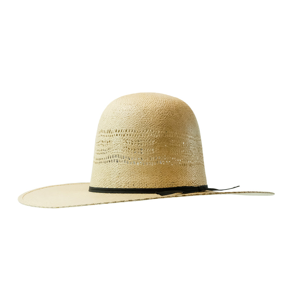Rodeo King Hats Rodeo King HD Bangora Burlap Straw Hat with Leather Sweatband 4 1/4" Brim