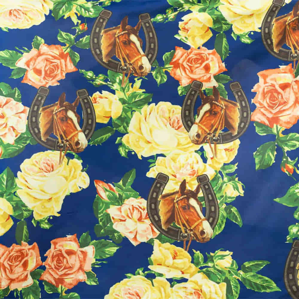 Rodeo Quincy Apparel Rodeo Quincy Horses and Floral Wild Rags