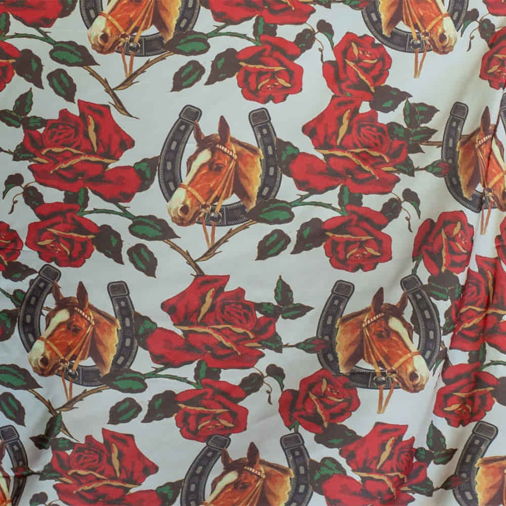 Rodeo Quincy Apparel Rodeo Quincy Horses and Roses Wild Rag