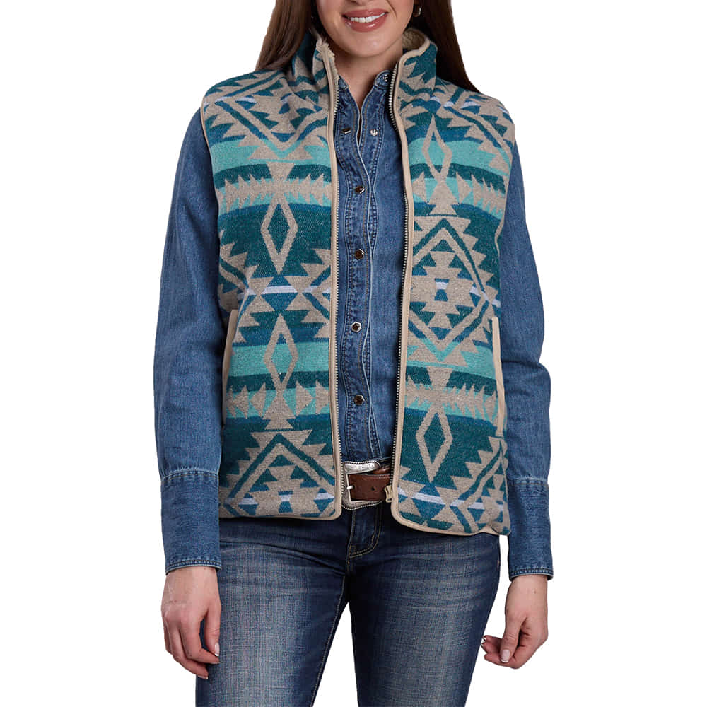 Roper Apparel Aztec Woven Vest