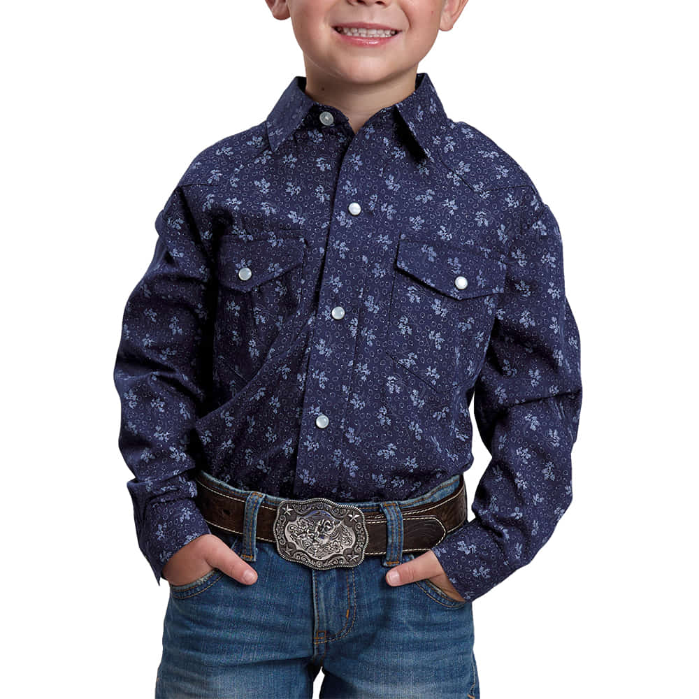 Roper Apparel Boys Long Sleeve Snap Shirt