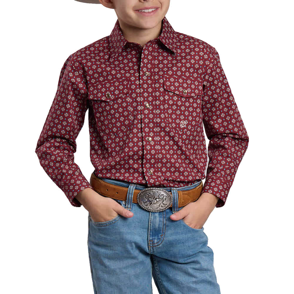 Roper Apparel Boys Long Sleeve Snap Shirt