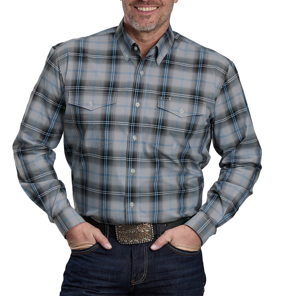 Roper Apparel Long Sleeve Button Down Plaid Shirt