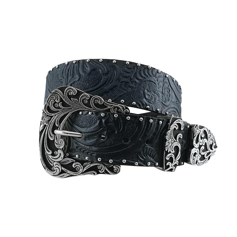 Roper Apparel Roper Black Floral Embossed Women's Belt