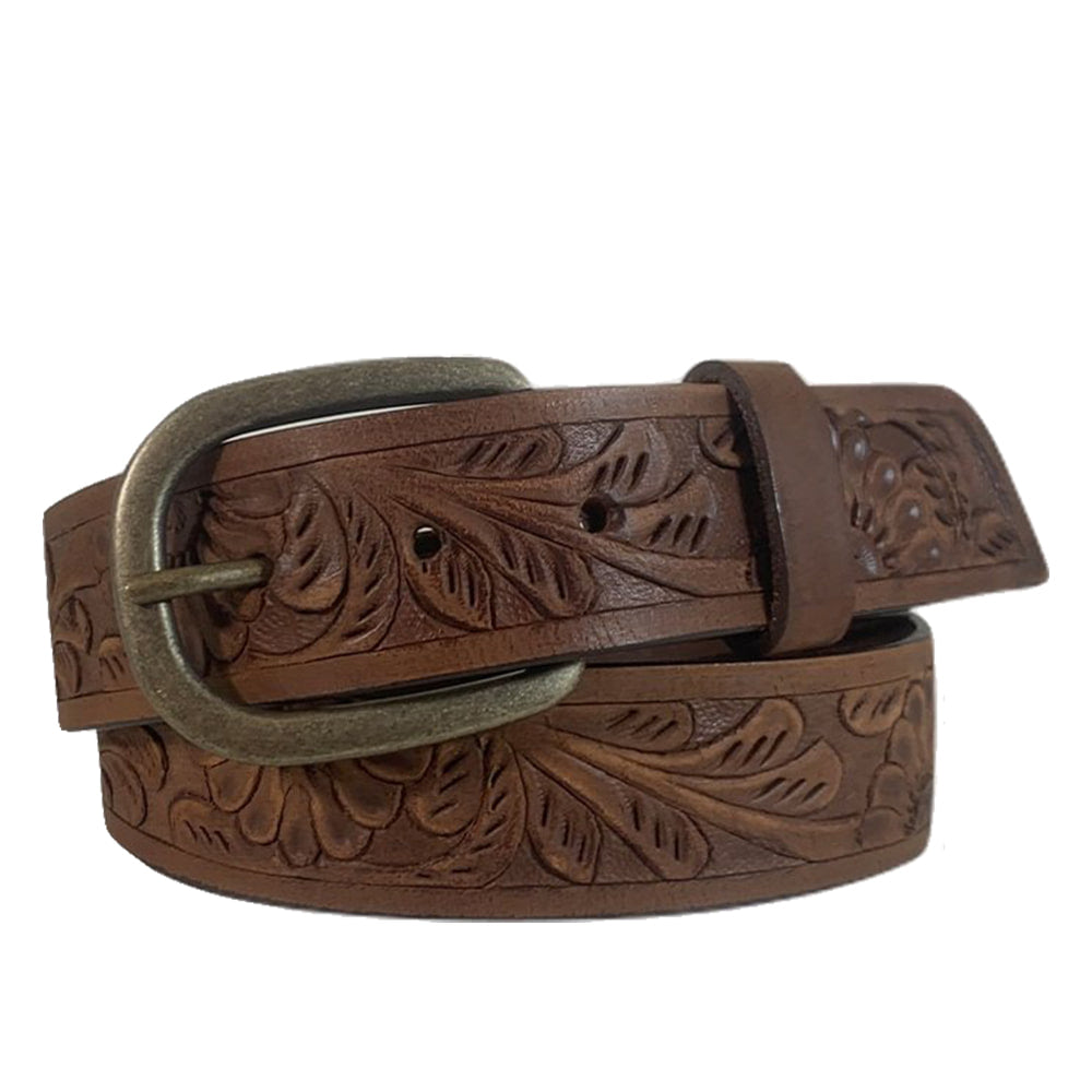 Roper Apparel Roper Brown Hand Tooled Leather Women's Belt