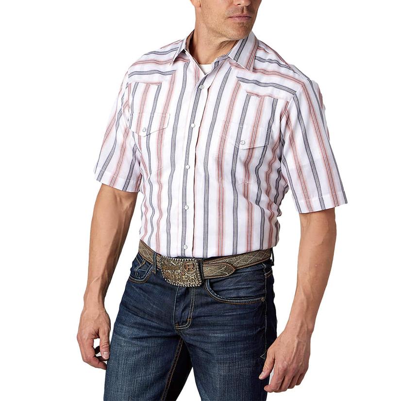 Roper Apparel Roper Striped Short Sleeve Snap Front Men's Shirt