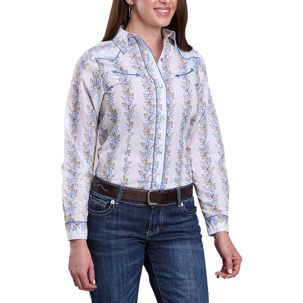 Roper Apparel Roper Women's Long Sleeve Snap Floral Shirt