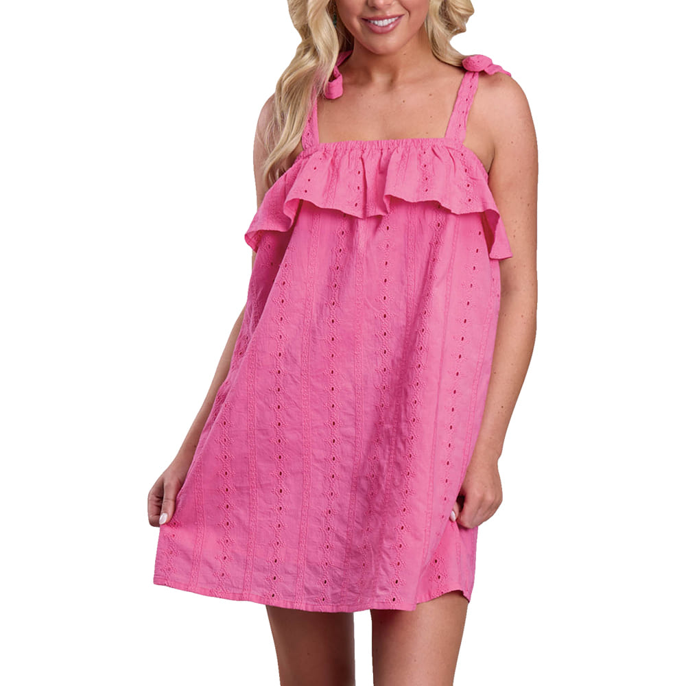Roper Apparel WOMENS MAGENTA EYELET SUNDRESS