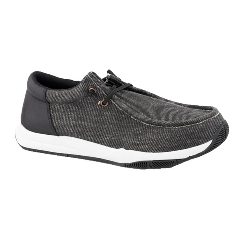 Roper Footwear Roper Clearcut Low Black Canvas Chukka Lace Up Mens Shoes