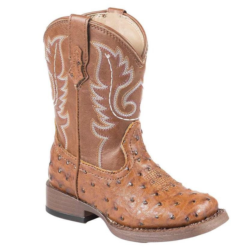 Roper Footwear Roper Toddler Tan Ostrich Boots