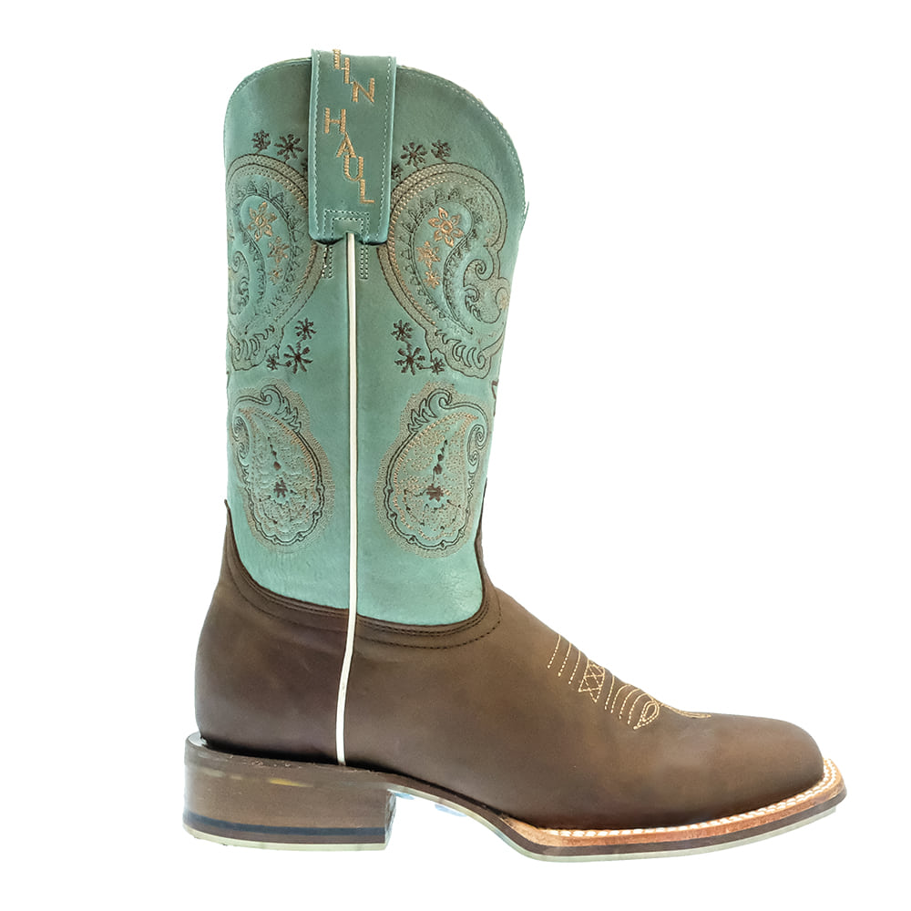 Roper Footwear Roper Women's Yee-Haw Burnish Brown And Turquoise Boots