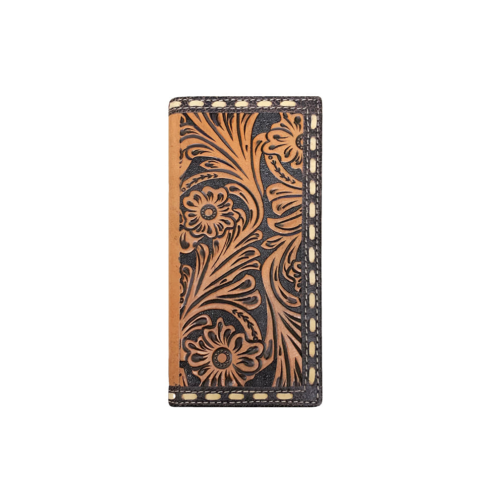 Roper Other Os Roper Cognac Tooled Leather Men's Rodeo Wallet
