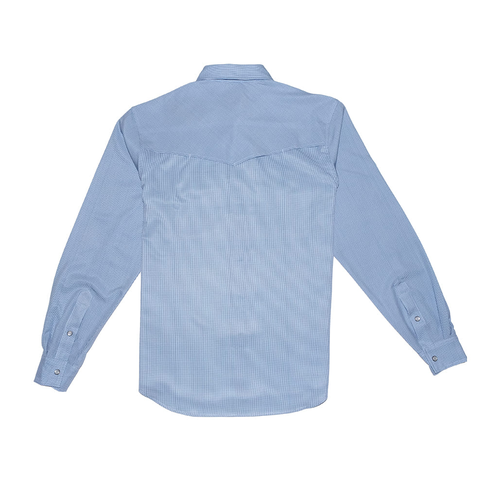 Saltee Outdoors Apparel Saltee Outdoors Men's Western Yolks Long Sleeve Shirt in Blue and White