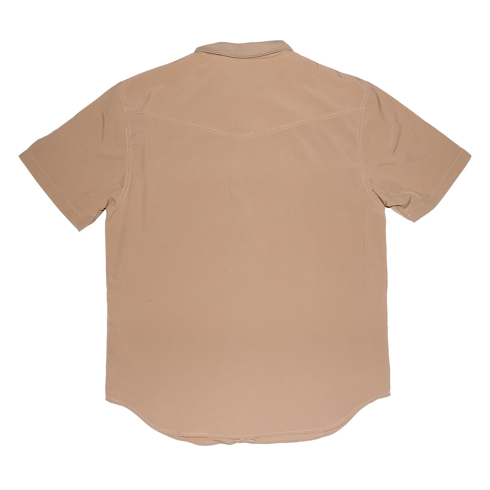 Saltee Outdoors Apparel Saltee Outdoors Wichita Performance Western Yolk Short Sleeve Men's Shirt in Cowboy Khaki