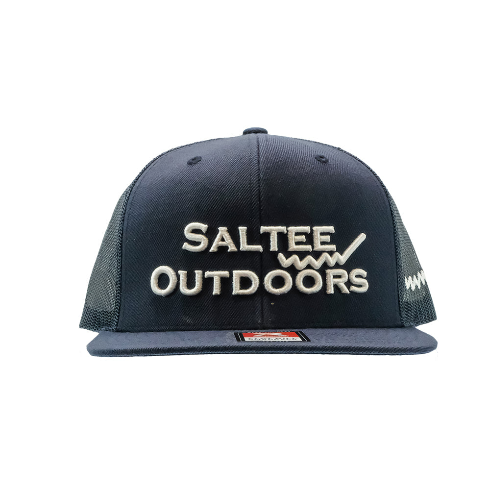 Saltee Outdoors Hats Navy Saltee Outdoors Navy With White Embroidery Meshback Cap