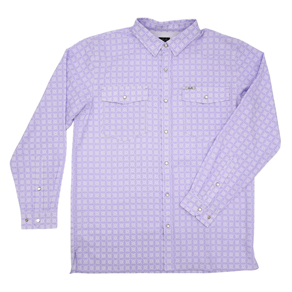 San Jac Outdoors Apaprel San Jac Outdoors Men's Lavender Long Sleeve Performance Shirt