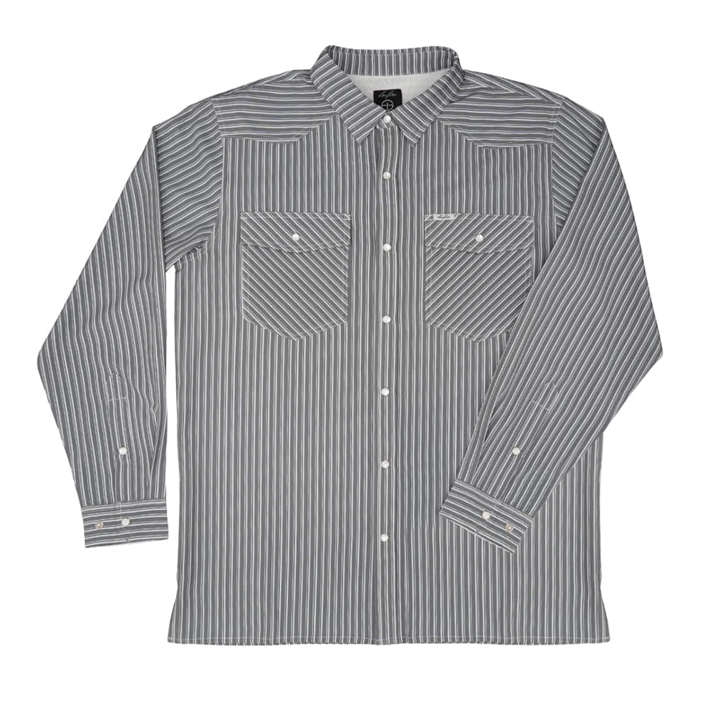 San Jac Outdoors Apparel San Jac Outdoors Men's Grey Stripe Performance Shirt