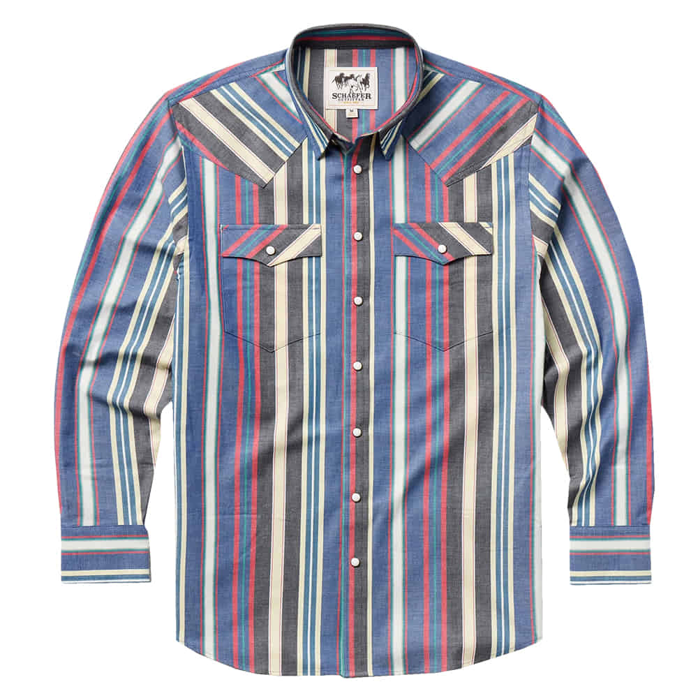 Schaefer Outfitter Apparel Schaefer Outfitter Men's Montrose Western Stretch Long Sleeve Snap Shirt