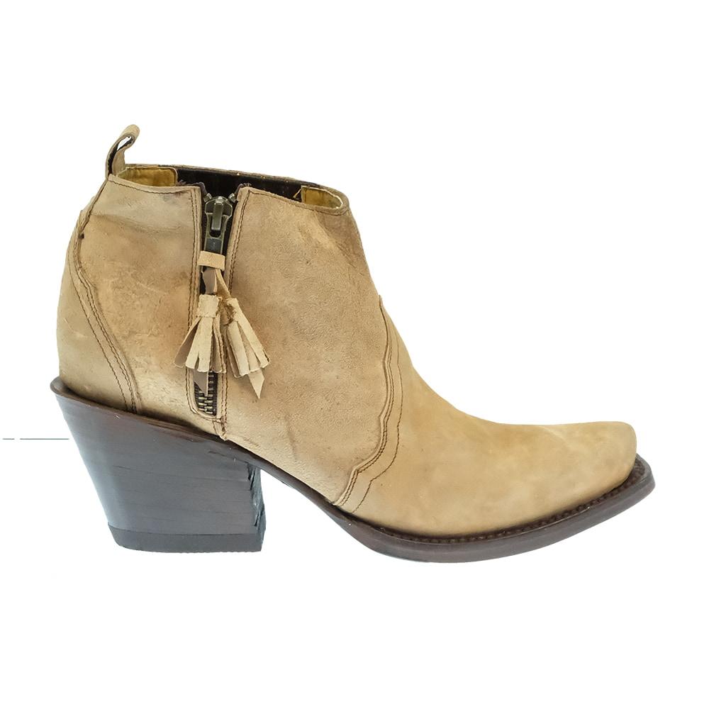 Serna Boots Footwear Serna Tan Rough Out Women's Bootie