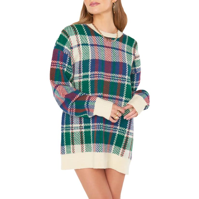 Show Me Your Mumu Apparel Show Me Your Mumu Green Plaid Ember Women's Tunic