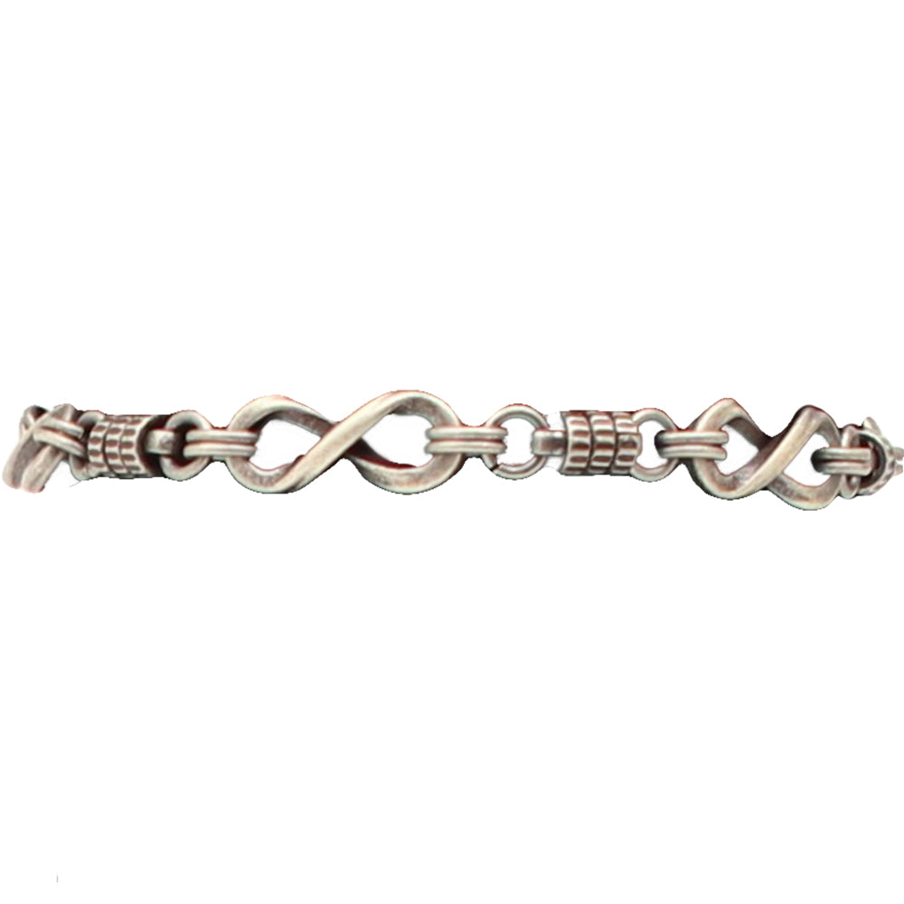 Silver Strike Jewelry Silver Strike Mens Infinity Chain Silver Bracelet